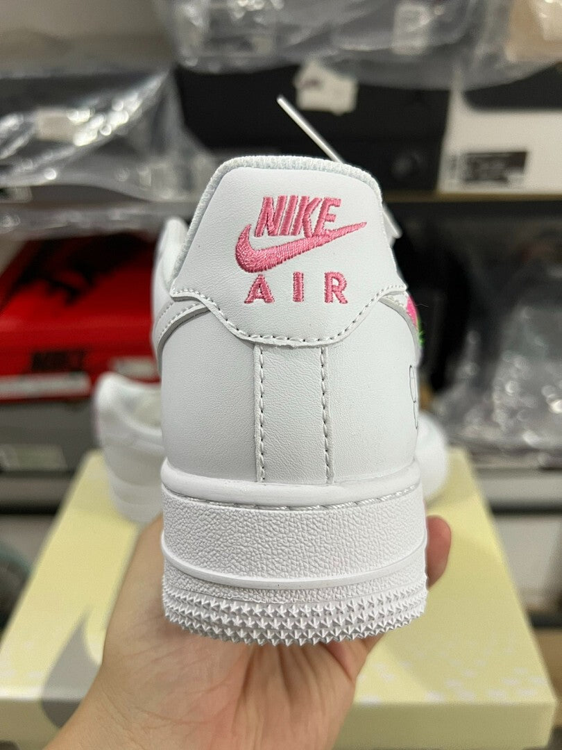 Nike Air Force 1 Low KAWS Custom White Multicolor Neon Stripes Shoes