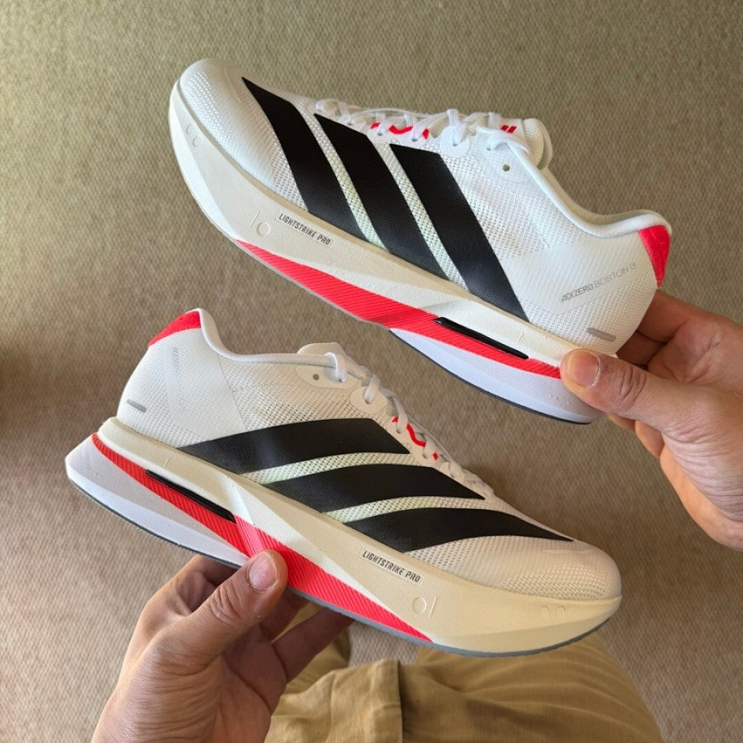 Adidas Adizero Adios Pro 3 Men's Running Race Shoes Cloud White Core Black Solar Red Lightstrike Pro Carbon Plate HQ8438