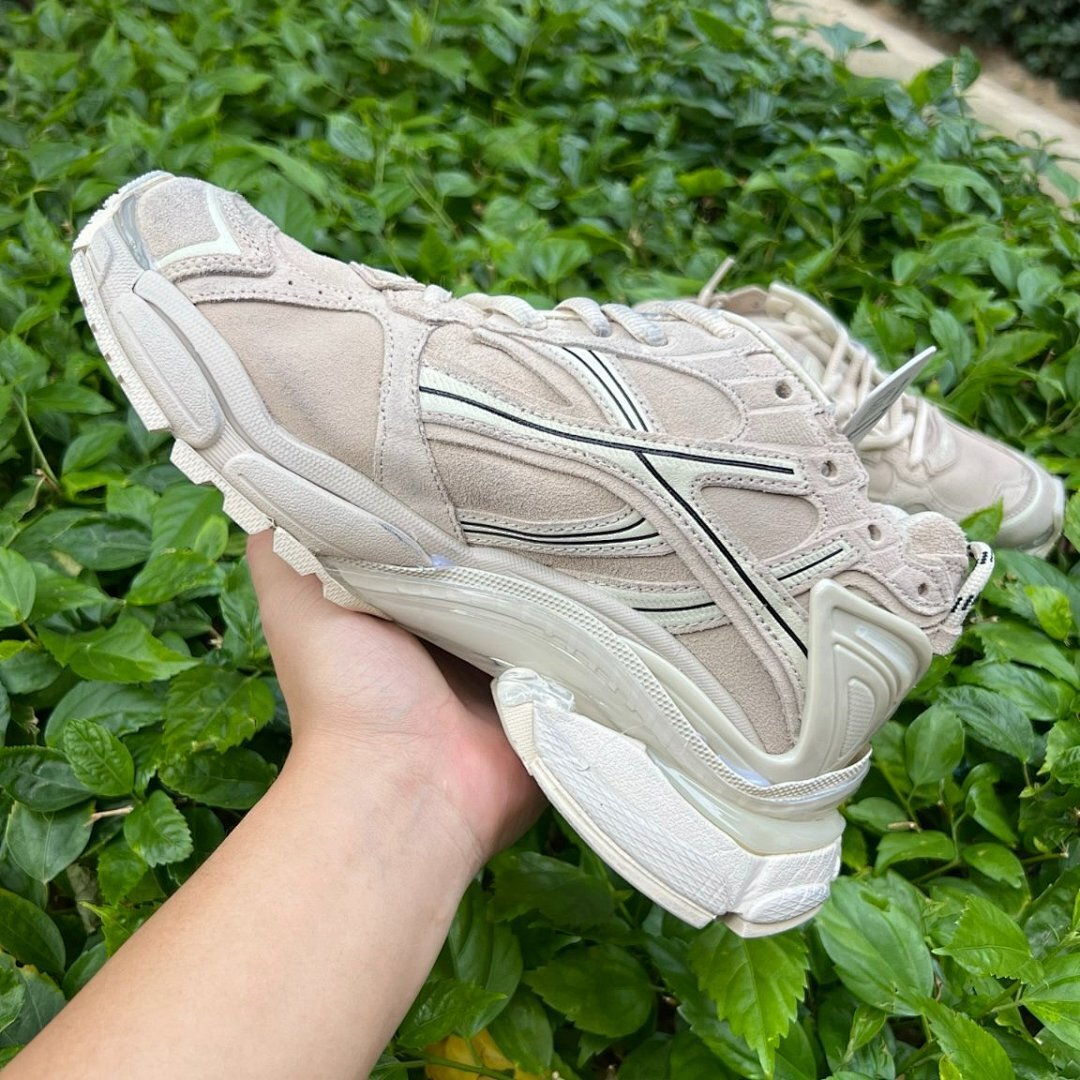 Balenciaga Runner Sneakers Beige Men's Women's Luxury Trainers Shoes
