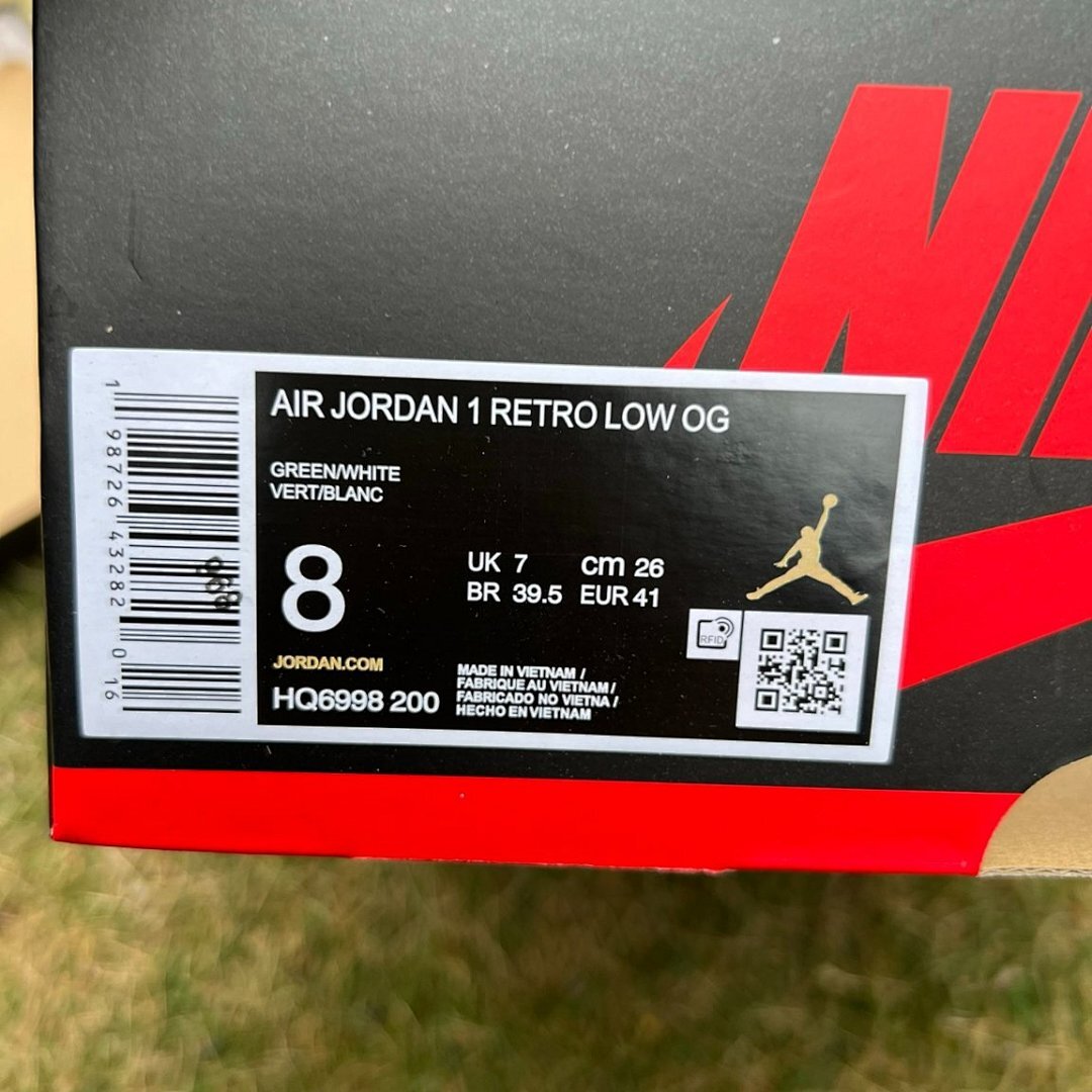 Travis Scott x Air Jordan 1 Retro Low OG 'Olive' Sneakers DZ4137-106 Nike Men's Women's Lifestyle Shoes White Olive Green Black