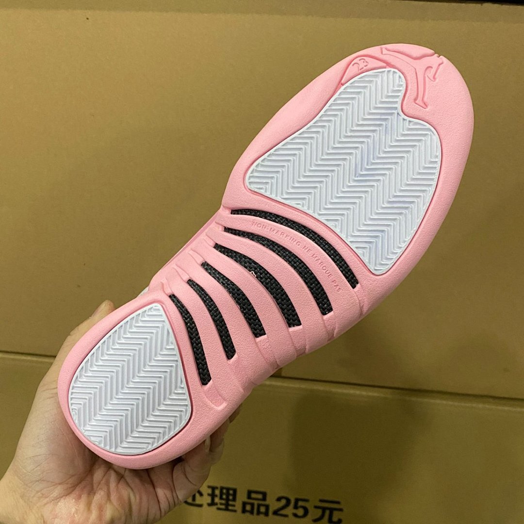 Nike Air Jordan 12 Retro GS Pearl Pink Soft Pink Grade School Sneakers 510815 600