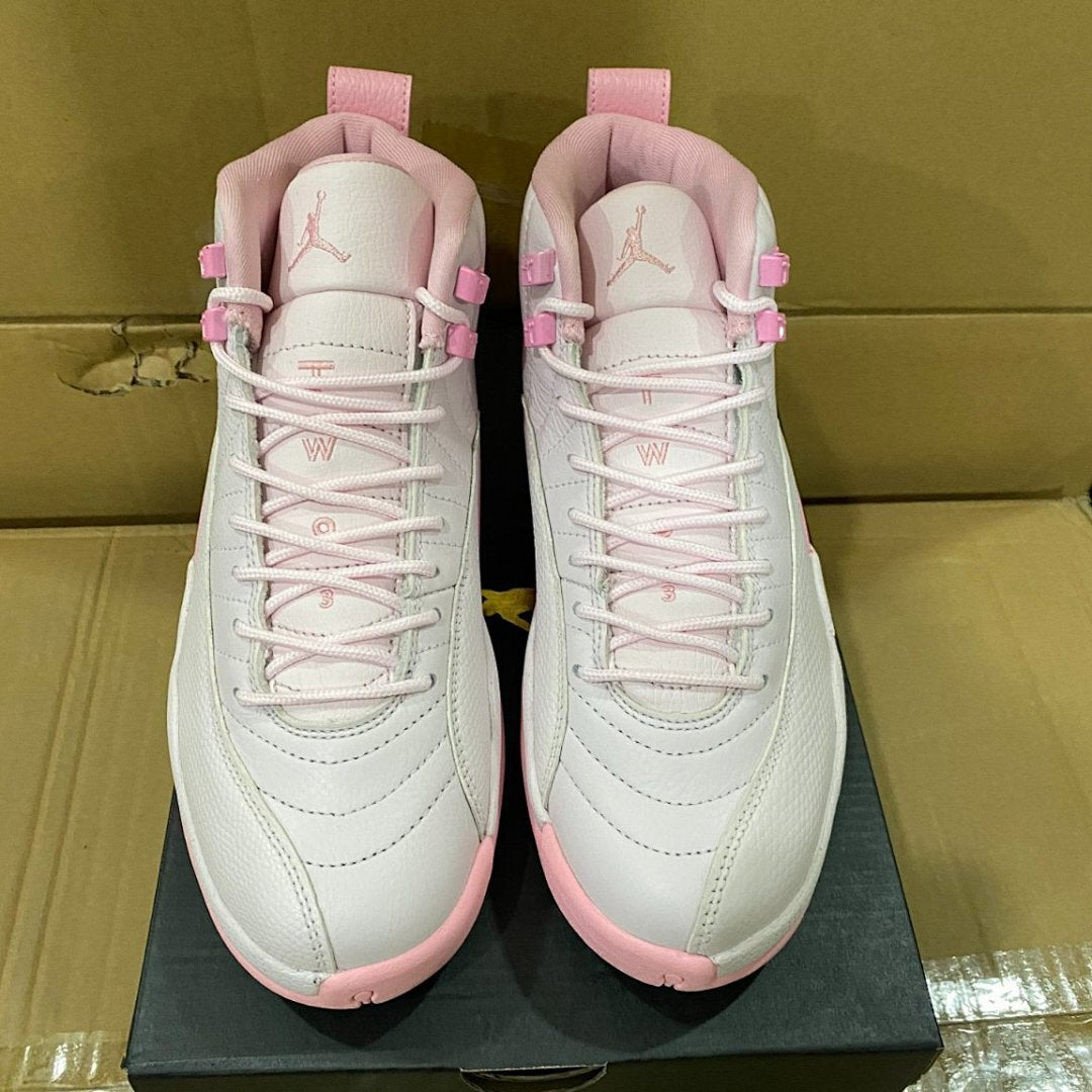 Nike Air Jordan 12 Retro GS Pearl Pink Soft Pink Grade School Sneakers 510815 600