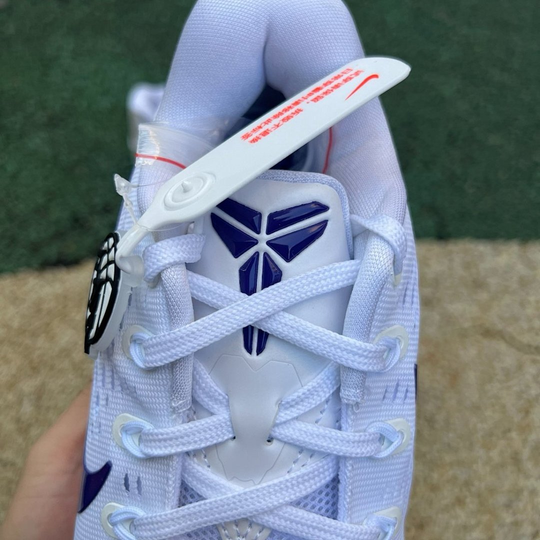 Nike Kobe 9 EM Low "Court Purple" White Black Speckled Basketball Shoes Men's Sneakers 646701-100
