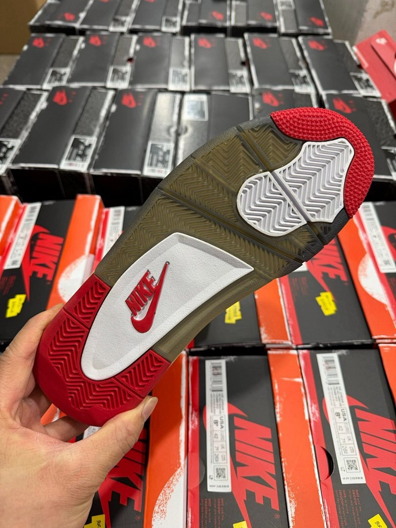 Off-White Air Jordan 4 Bred Black Red