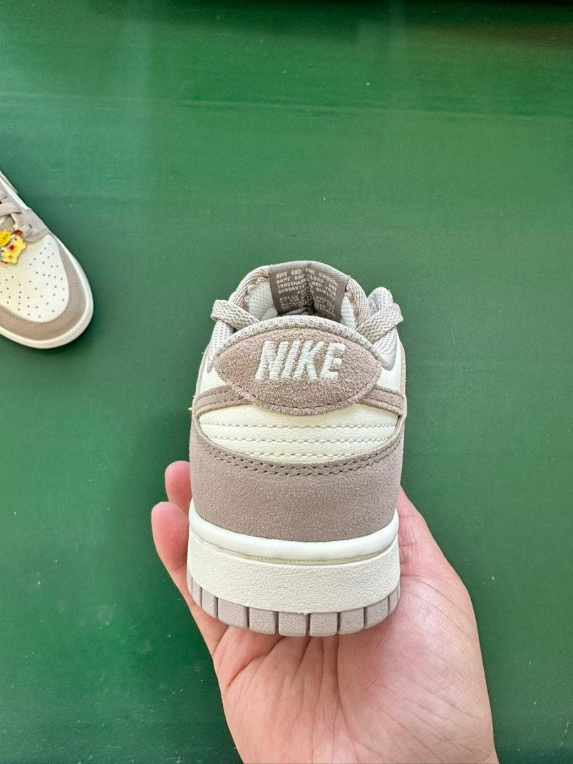 Nike Dunk Low 'Light Orewood Brown' Gold Mini Swoosh Sneakers FD0793-100