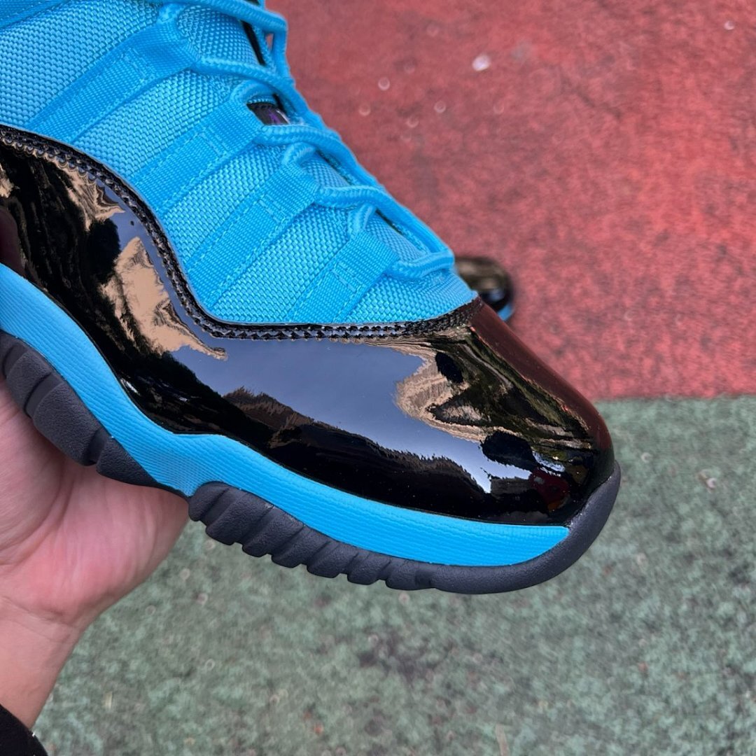 Air Jordan 11 Retro "Pantone" University Blue Black Patent Leather Sneakers Shoes 683072-405
