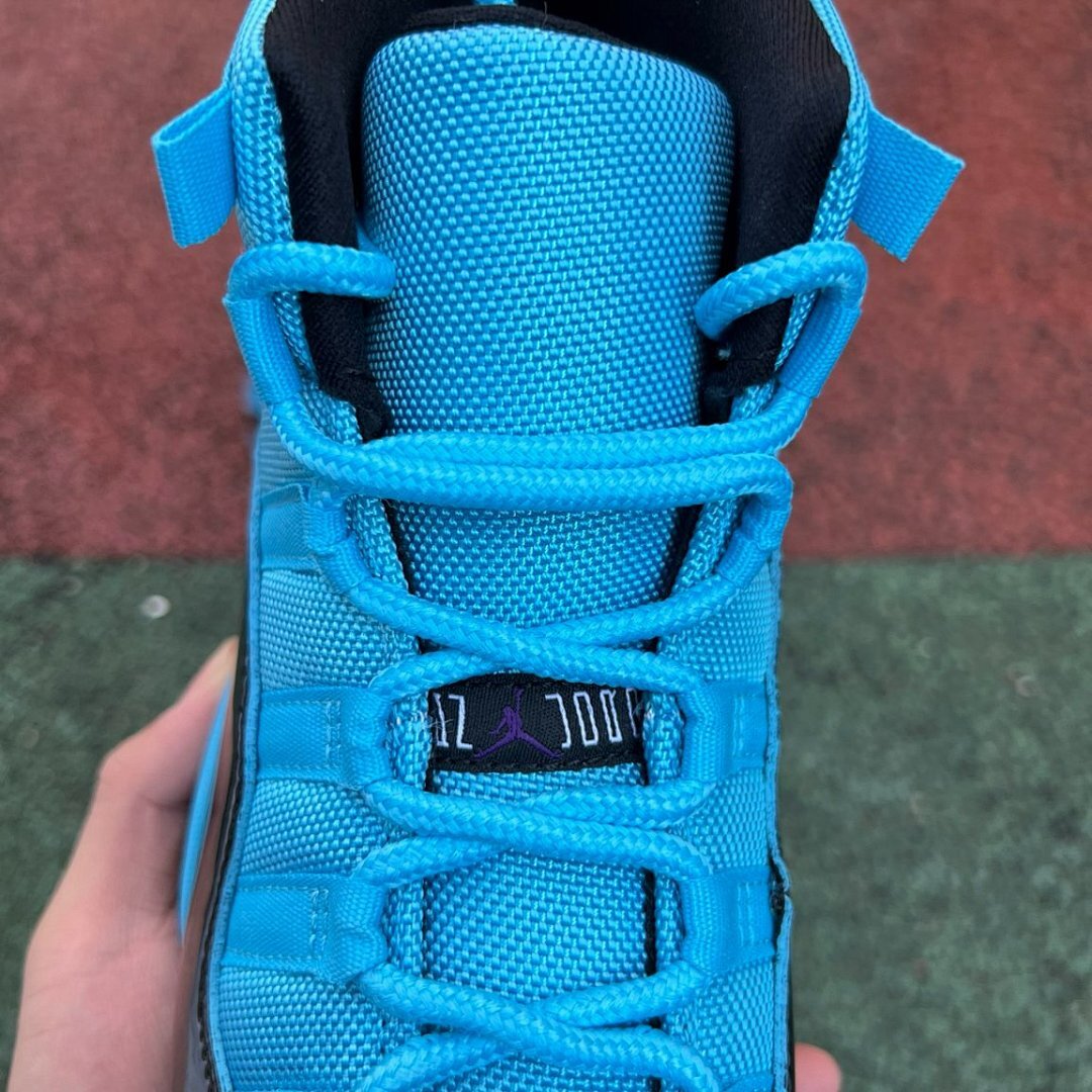 Air Jordan 11 Retro "Pantone" University Blue Black Patent Leather Sneakers Shoes 683072-405