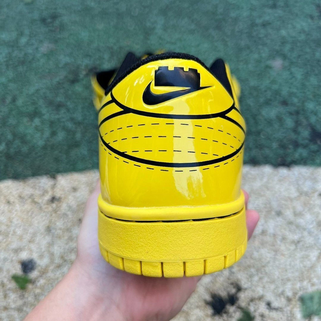 Nike Dunk Low Yellow Patent Cel-Shaded Sneakers