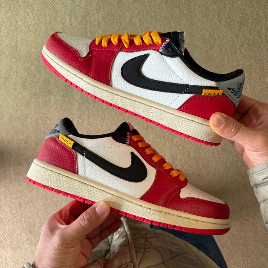 Nike Air Jordan 1 Low OG Union LA Neutral Grey Varsity Red Chicago Sneakers DZ4844-100