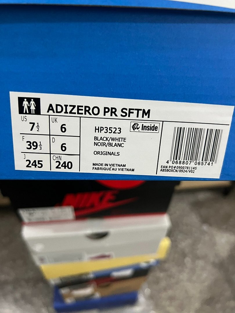 Adidas x SFTM Adizero Adios Pro 3 Black Cream SFTM-006 Running Shoes Sneakers