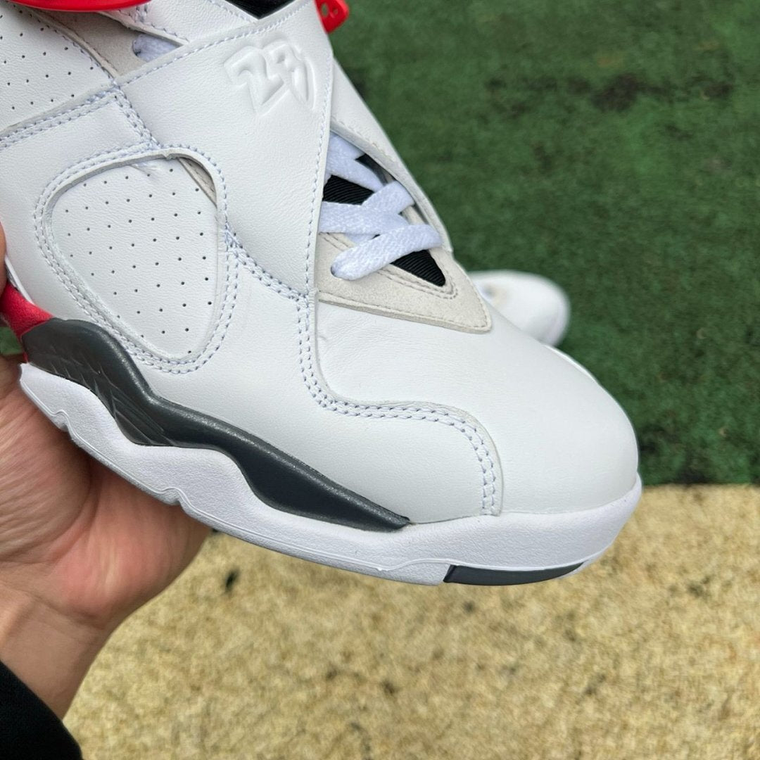 Air Jordan 8 Retro "Bugs Bunny" White True Red Black Men's Sneakers 305381-103