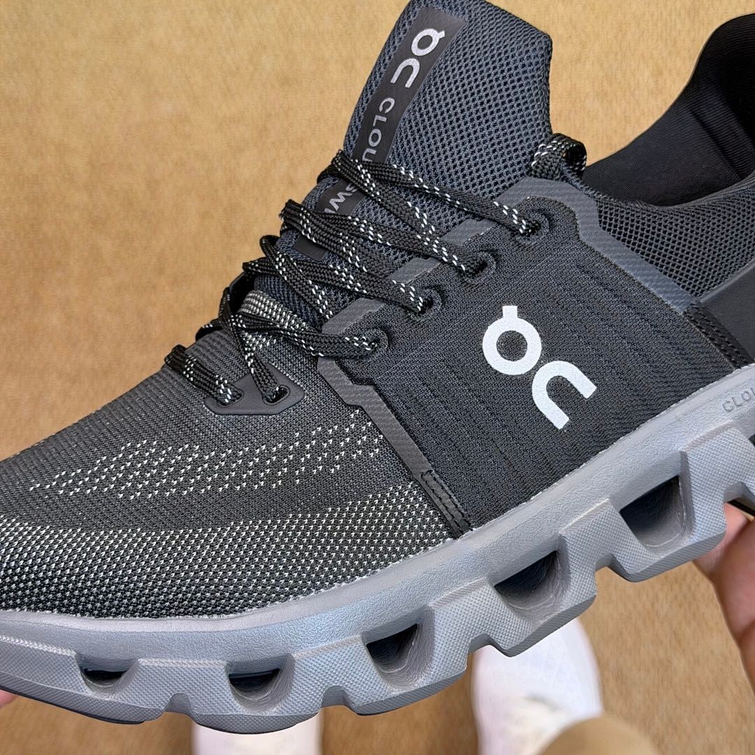 On Running Cloudmonster 2 Performance Cushioned Running Shoes - Black / Magnet