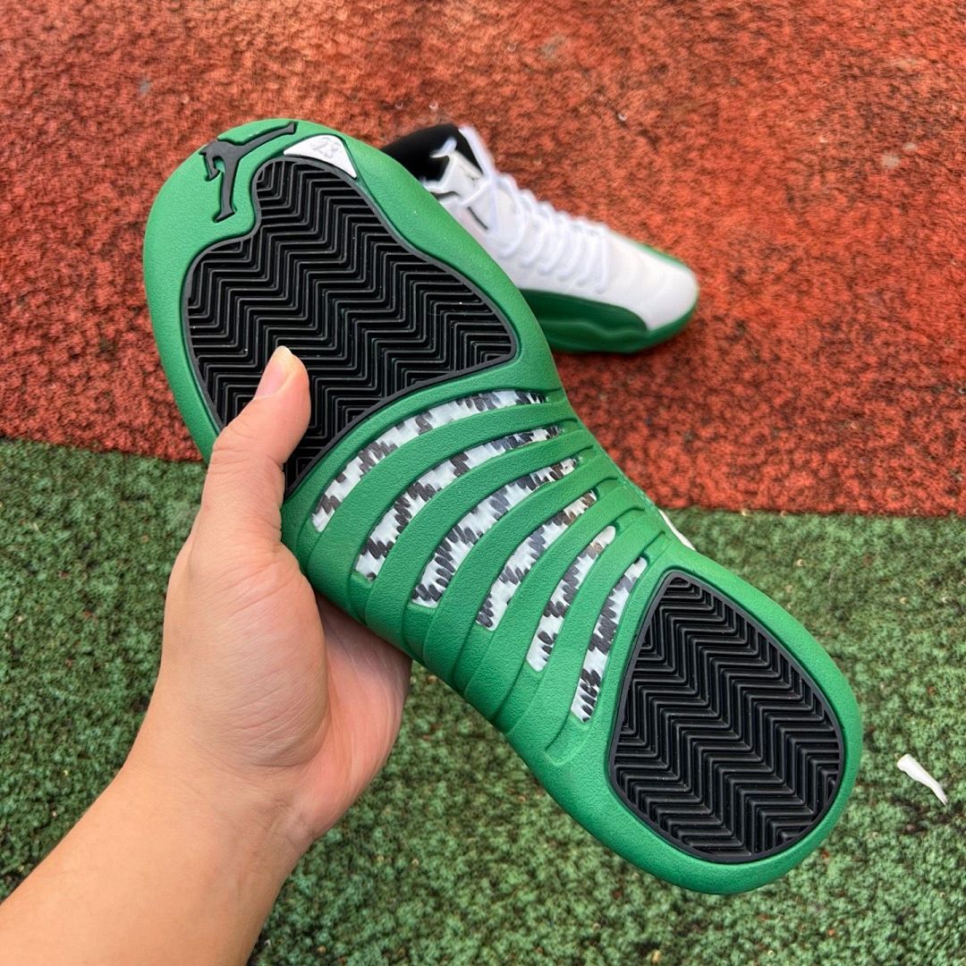 Air Jordan 12 Retro Lucky Green White Green Basketball Sneakers Men's Shoes CT8013-113