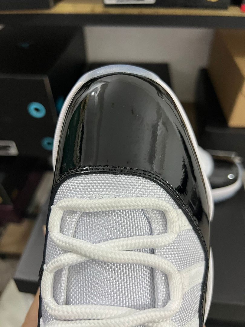 Air Jordan 11 Retro Low "Concord" Black White Men's Lifestyle Basketball Shoes 528895-153