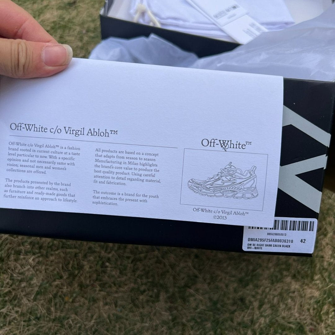Off-White Lightning Trail Sneakers Olive Green Black