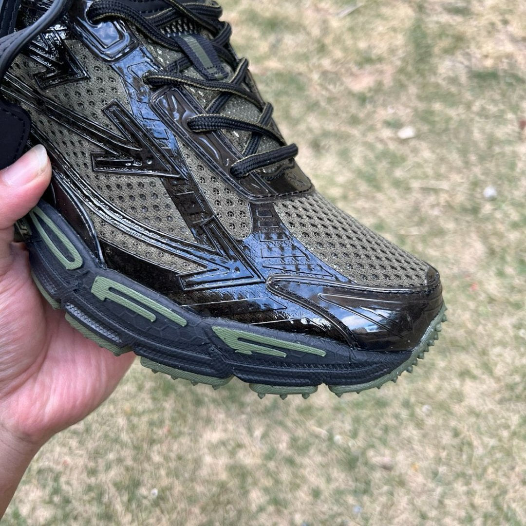 Off-White Lightning Trail Sneakers Olive Green Black