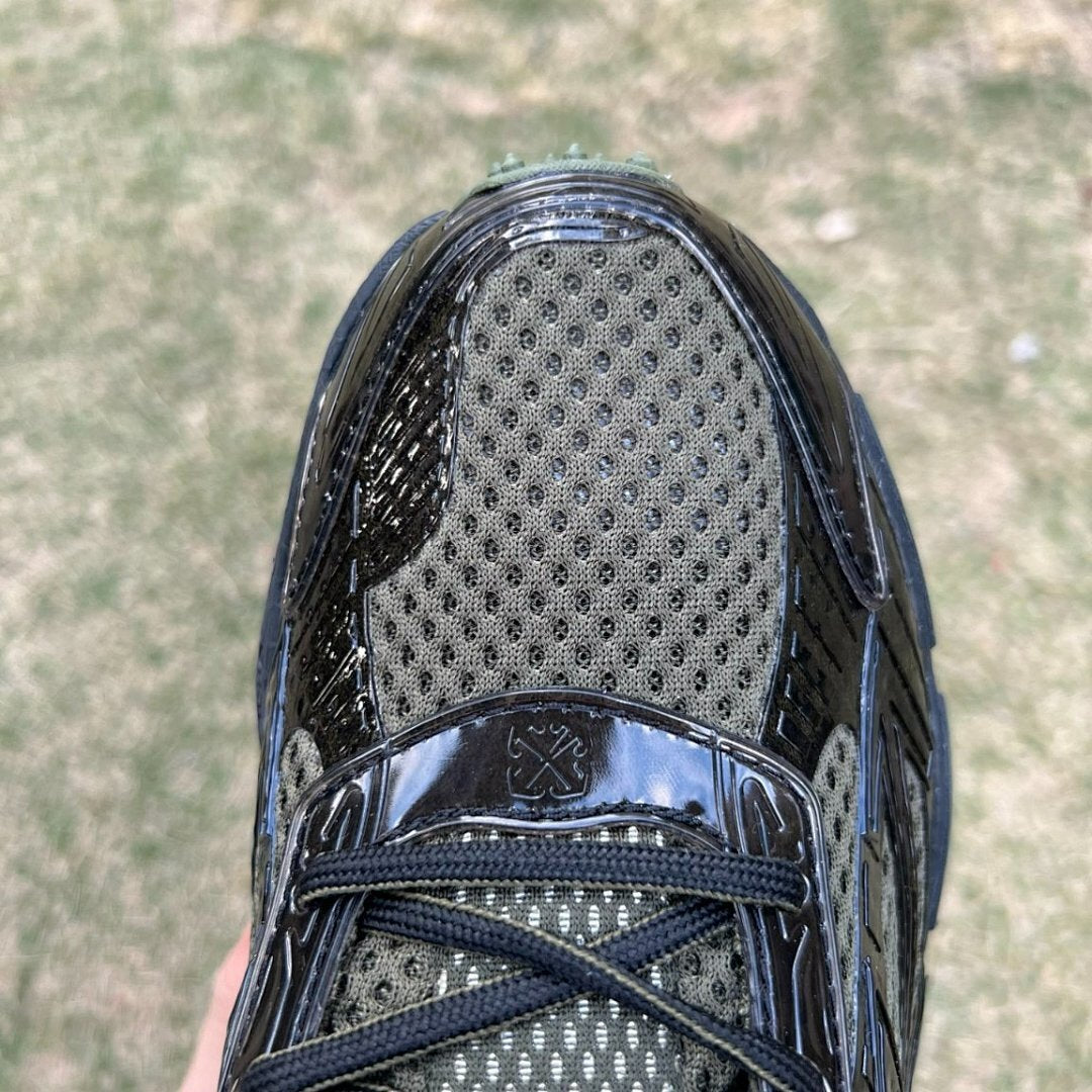 Off-White Lightning Trail Sneakers Olive Green Black