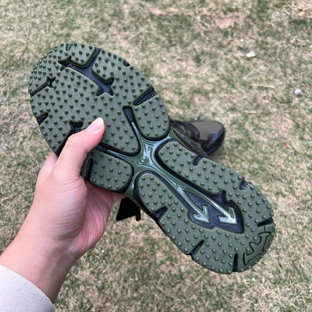 Off-White Lightning Trail Sneakers Olive Green Black