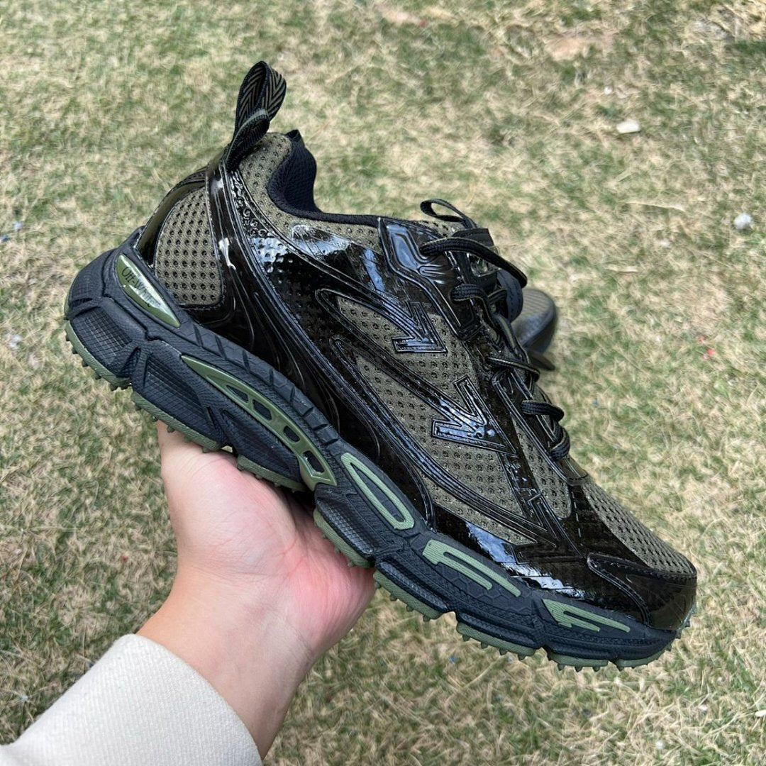 Off-White Lightning Trail Sneakers Olive Green Black