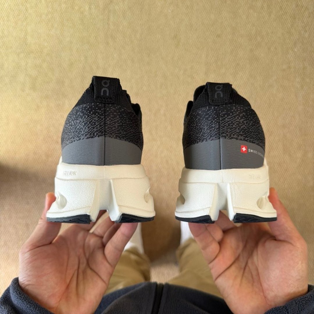 On Running Cloudmonster Cushioned Running Shoes Black Undyed