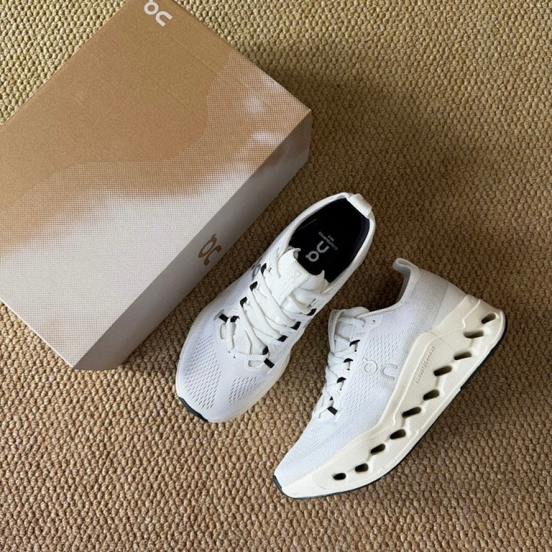 On Running Cloudmonster Phase Undyed White Cushioned Road Running Shoes