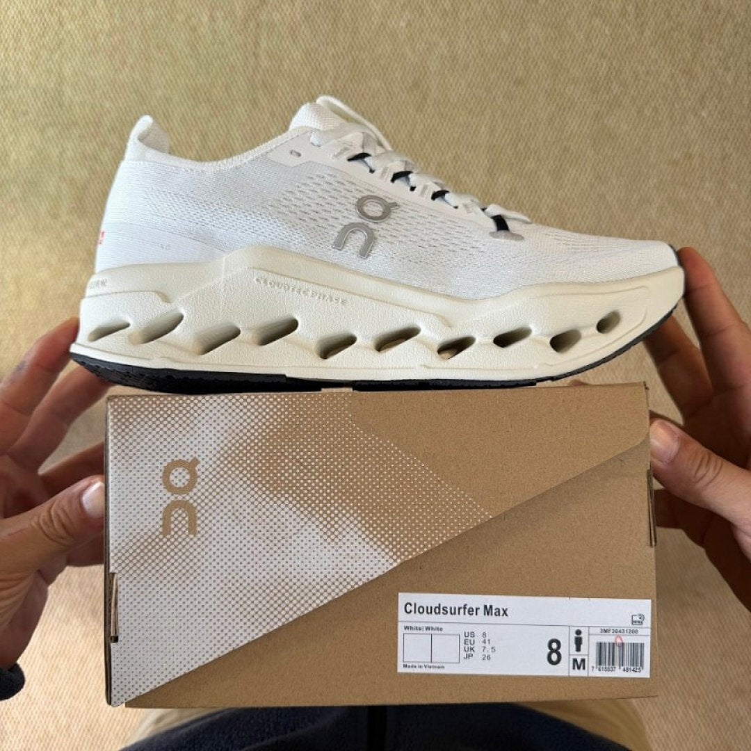 On Running Cloudmonster Phase Undyed White Cushioned Road Running Shoes
