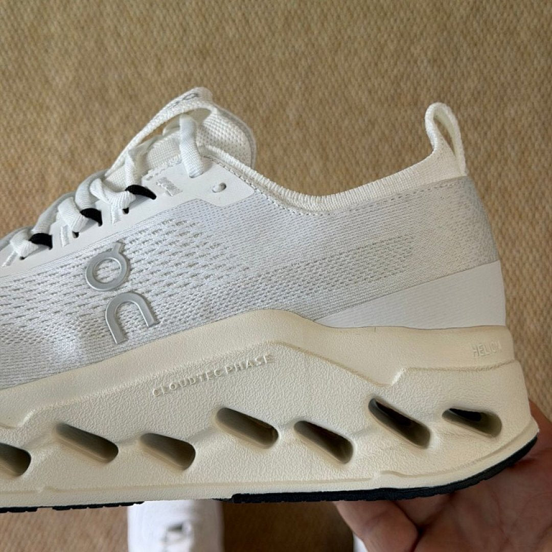 On Running Cloudmonster Phase Undyed White Cushioned Road Running Shoes