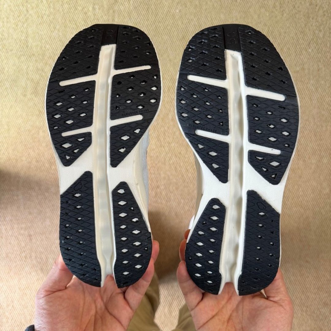 On Running Cloudmonster Phase Undyed White Cushioned Road Running Shoes