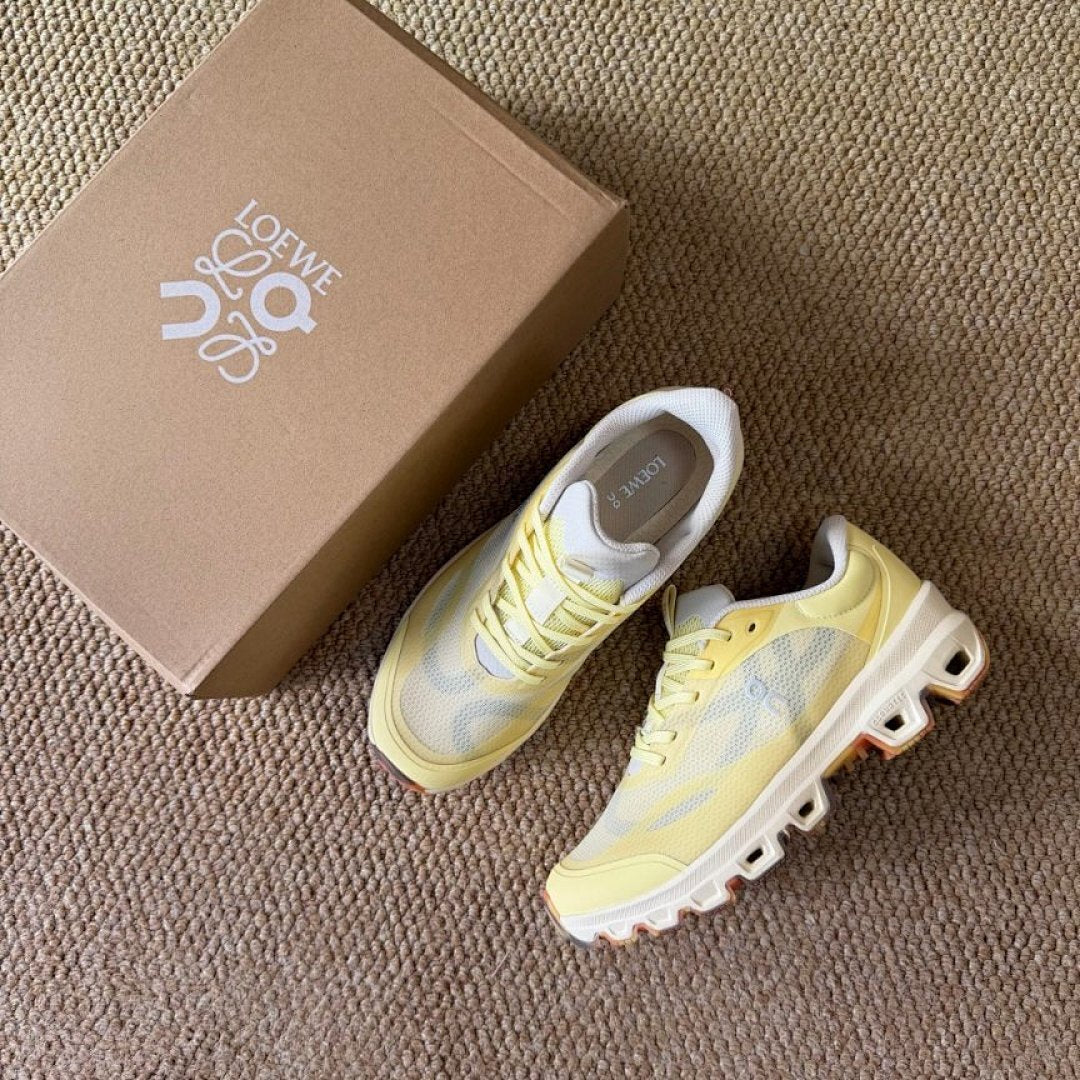 On Cloudmonster Running Shoes - Lemon Frost Pale Yellow Max Cushion Performance Trainers