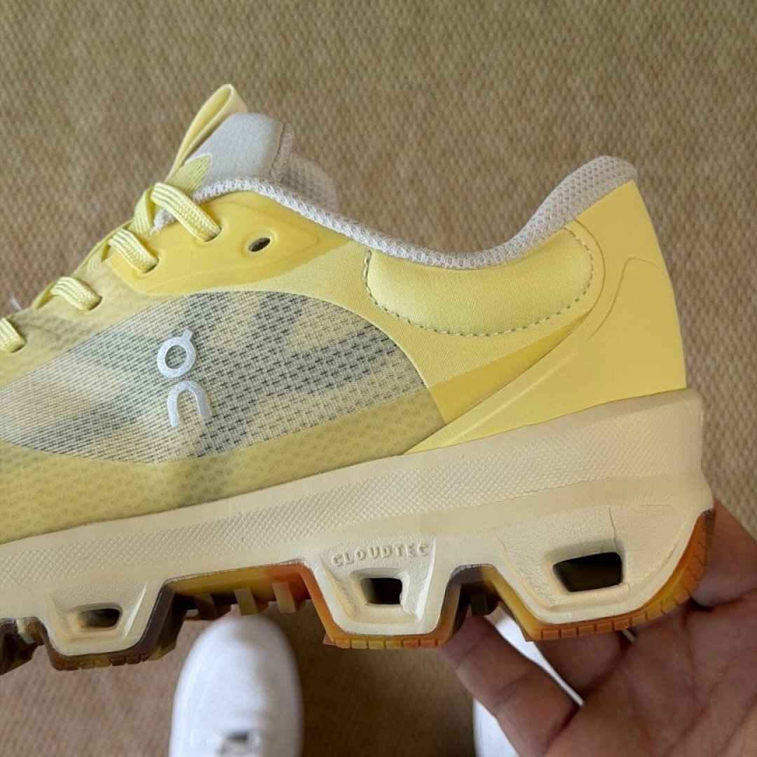 On Cloudmonster Running Shoes - Lemon Frost Pale Yellow Max Cushion Performance Trainers