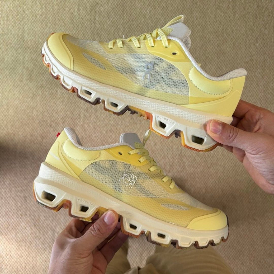 On Cloudmonster Running Shoes - Lemon Frost Pale Yellow Max Cushion Performance Trainers