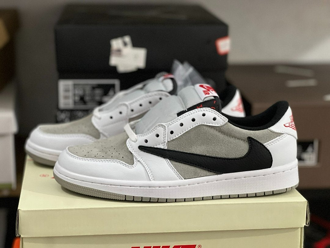 Nike Air Jordan 1 Low OG Travis Scott Cactus Jack "Wolf Grey" DD9336-001 Men's Women's Sneakers