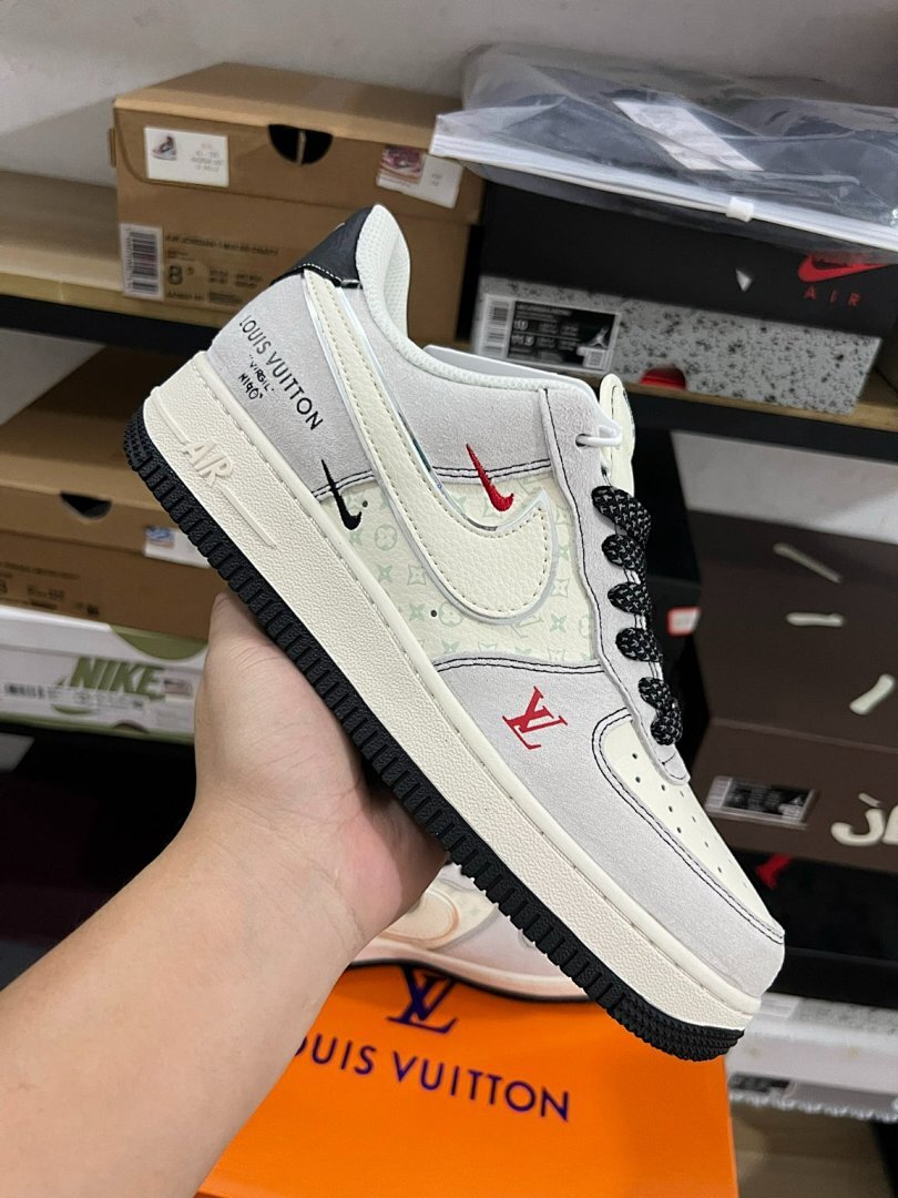 Louis Vuitton Nike Air Force 1 Low Virgil Abloh White Monogram N190 Sneakers Shoes