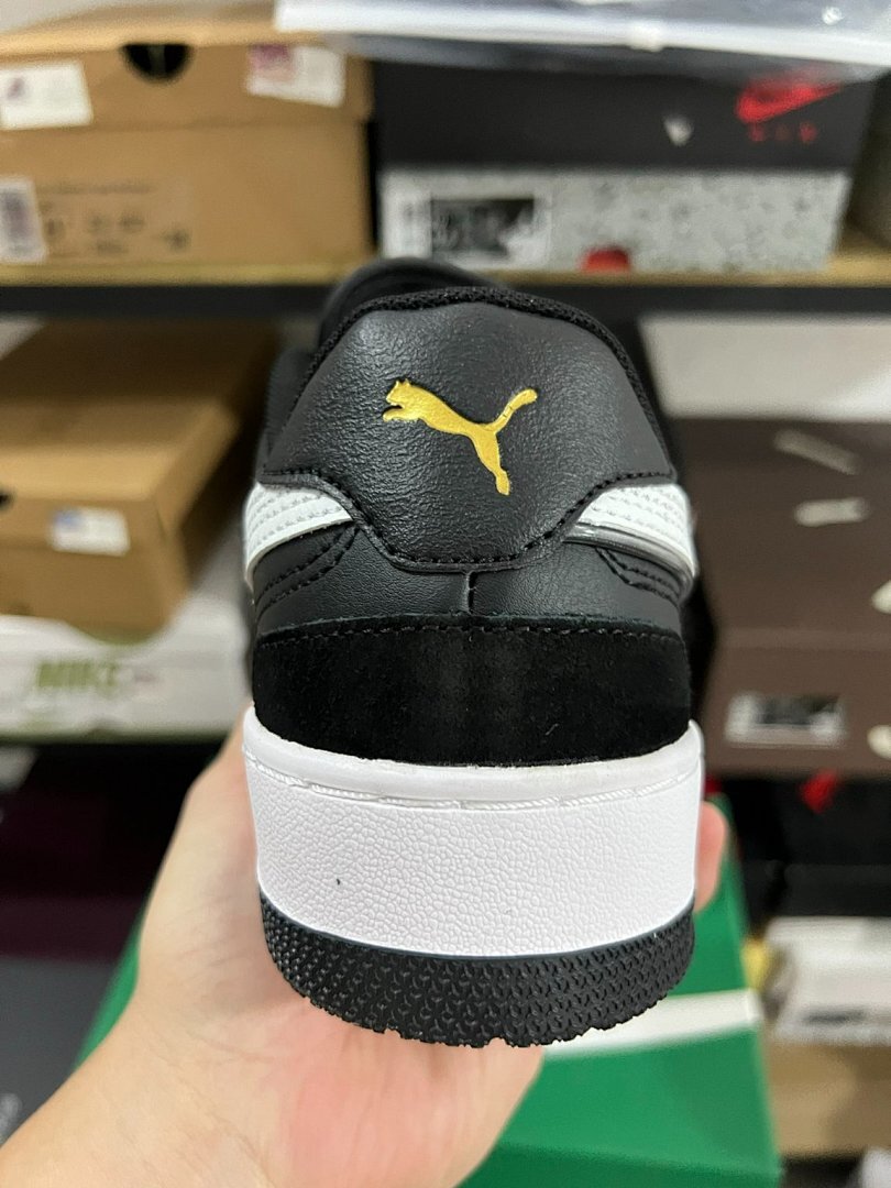 PUMA CA Match Leather Casual Sneakers Black White 387600-01
