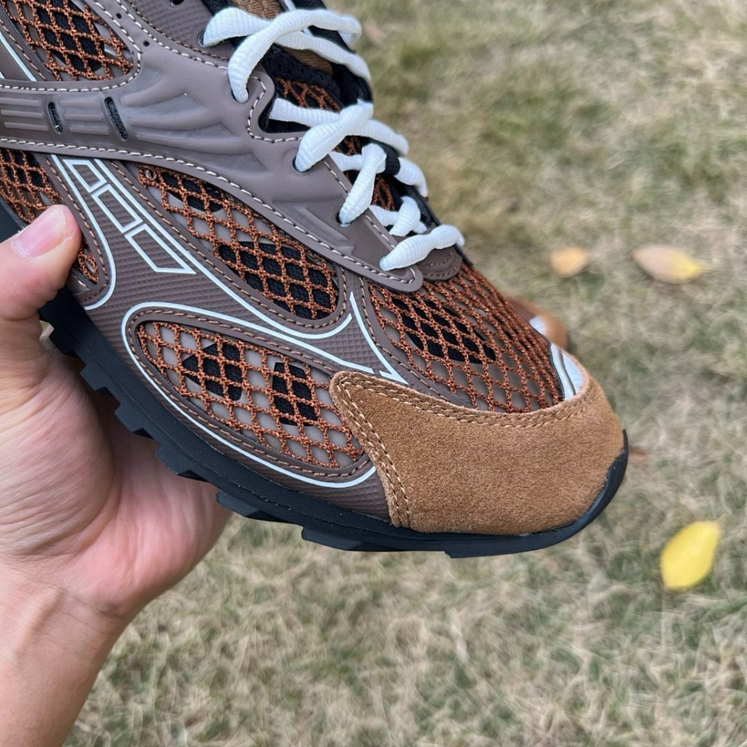 Bottega Veneta Orbit Mesh and Suede Runner Sneakers Fondant Brown
