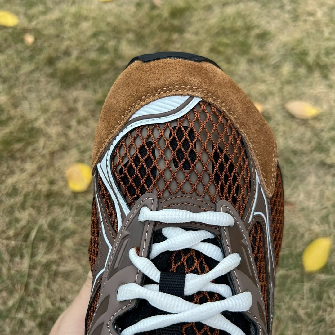 Bottega Veneta Orbit Mesh and Suede Runner Sneakers Fondant Brown