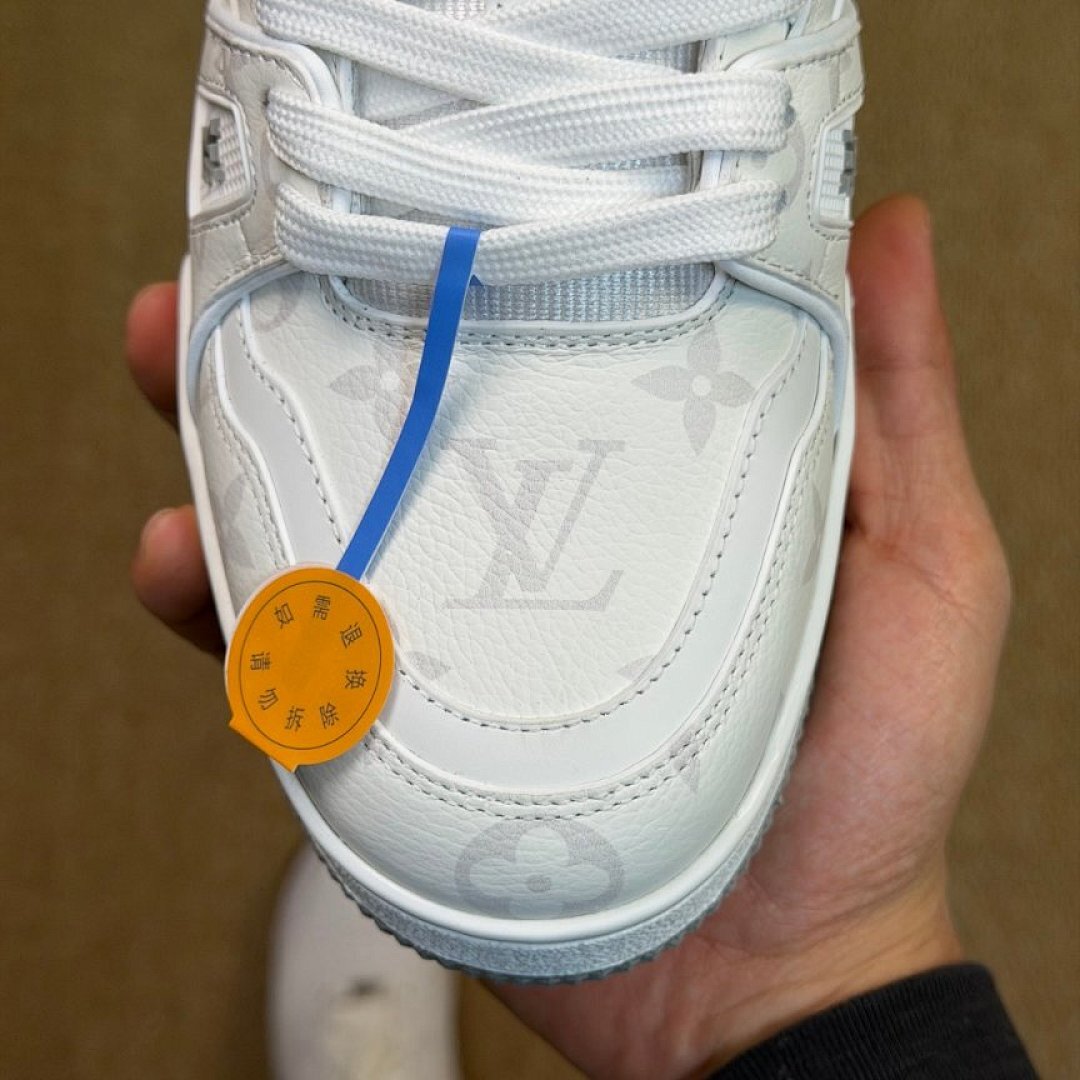 Louis Vuitton LV Trainer Sneaker White Monogram Grey Luxury Shoes 1A9Z69