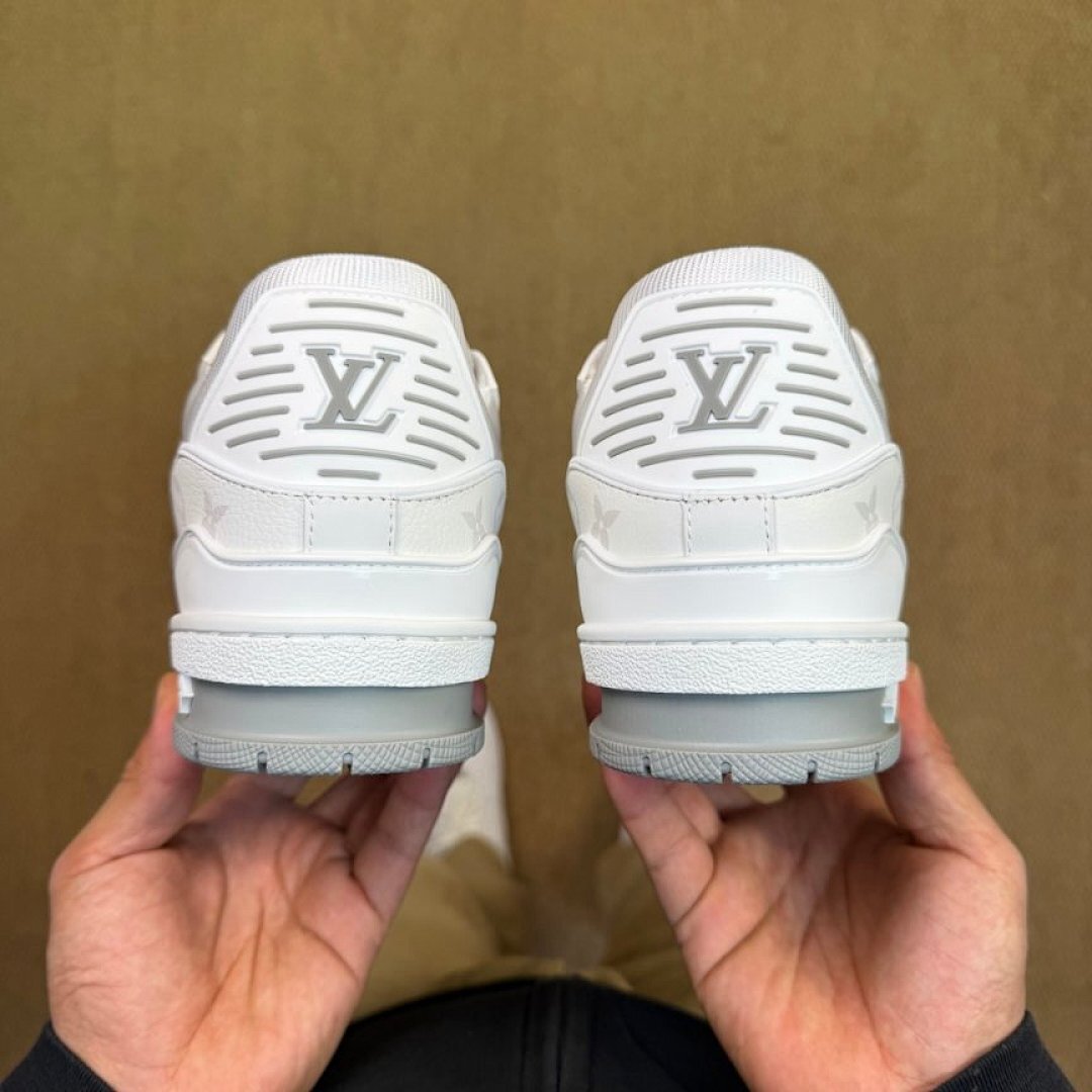 Louis Vuitton LV Trainer Sneaker White Monogram Grey Luxury Shoes 1A9Z69