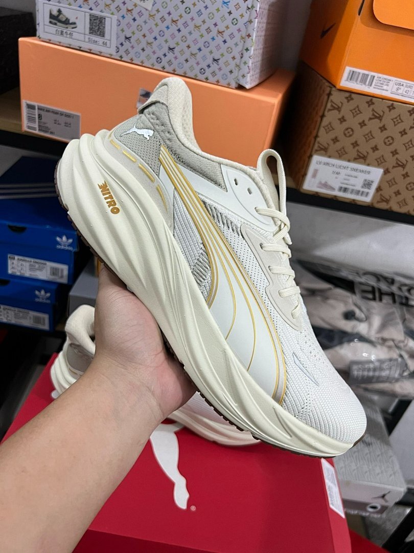 PUMA ForeverRun NITRO Running Shoes - Pristine Team Gold (377699-02) | Cushioned Performance Trainers