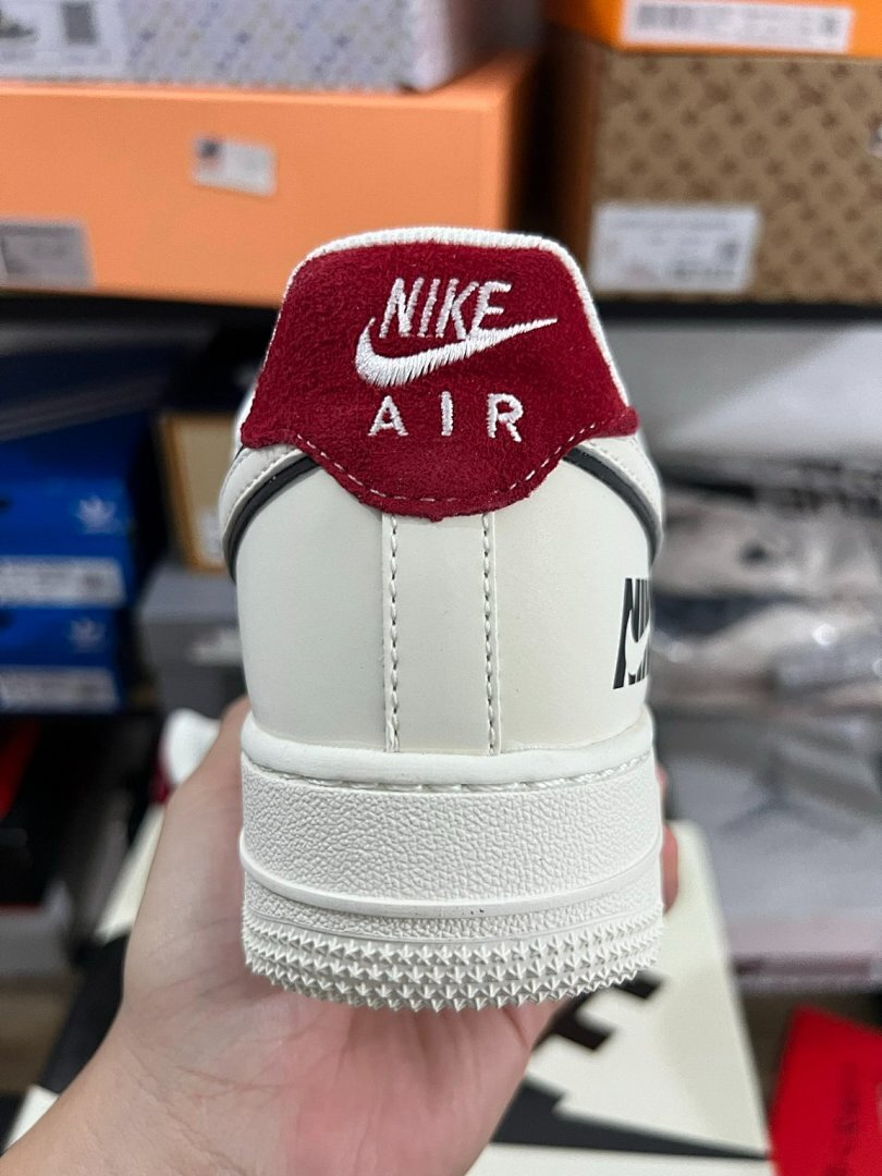 Nike Air Force 1 Low White Red Black Dragon Special Edition Sneakers
