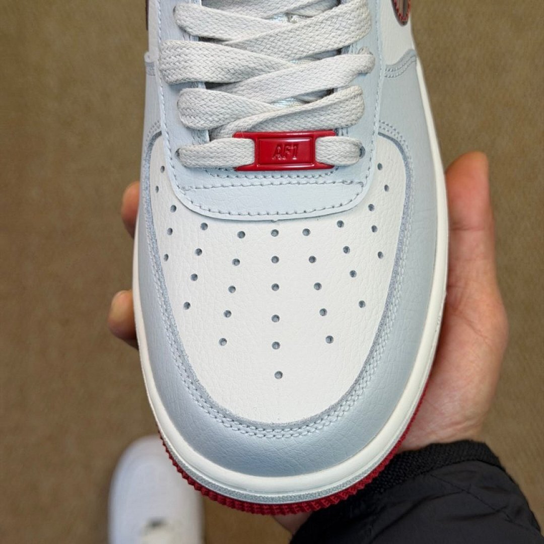 Nike Air Force 1 Low 'Nola' Summit White Multi-Color Red Sole DV6077-111 Sneakers