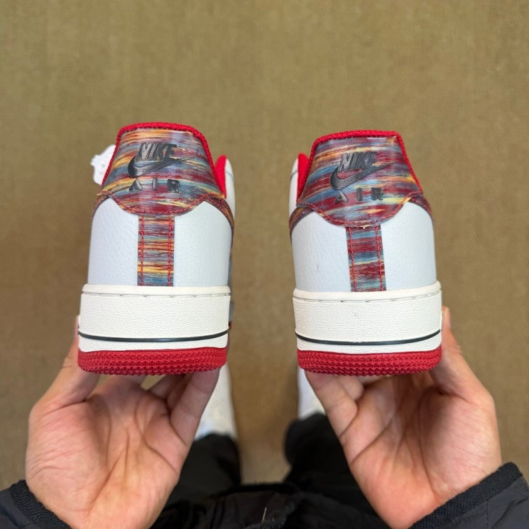 Nike Air Force 1 Low 'Nola' Summit White Multi-Color Red Sole DV6077-111 Sneakers