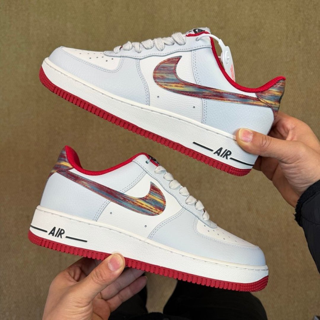 Nike Air Force 1 Low 'Nola' Summit White Multi-Color Red Sole DV6077-111 Sneakers