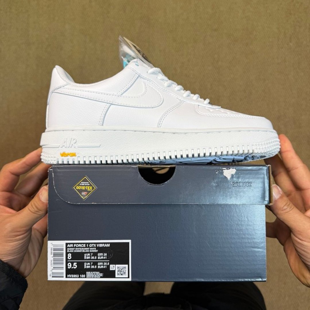 Nike Air Force 1 Low White Vibram Sole Platform Sneakers