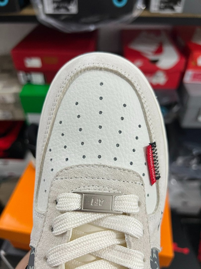 Louis Vuitton x Nike Air Force 1 Low Virgil Abloh White Black Sail Luxury Sneakers