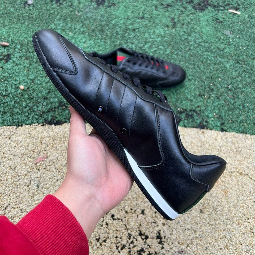 Gucci x adidas Gazelle Black Leather Sneakers