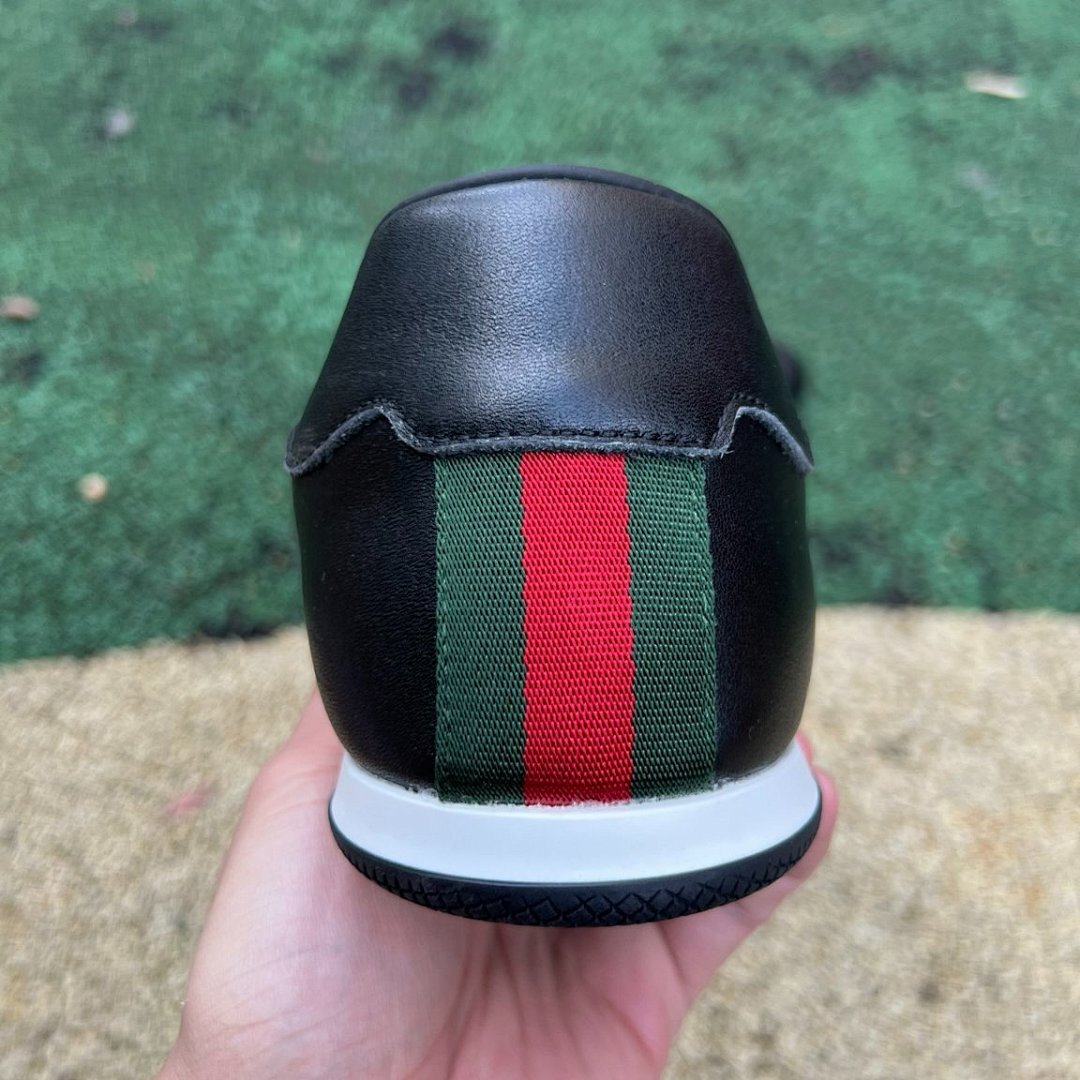 Gucci x adidas Gazelle Black Leather Sneakers