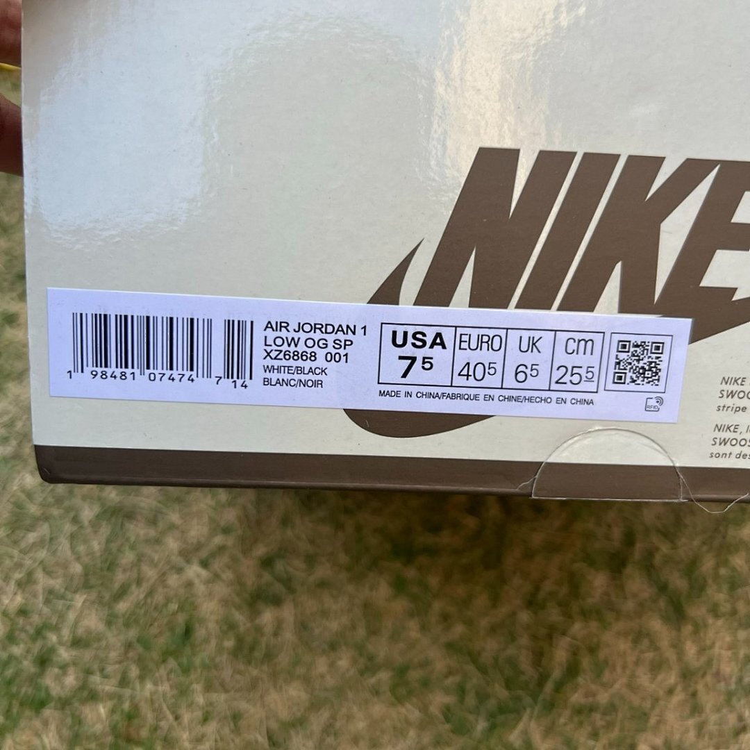 Nike Air Jordan 1 Low OG Travis Scott Black Phantom (DM7866-001) Sneakers