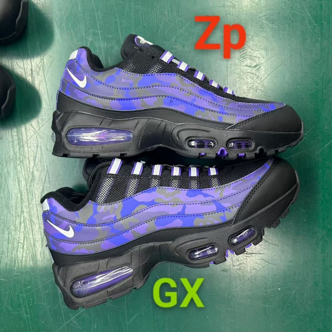 Nike Air Max 95 Black Blue Purple Camouflage Men's Sneakers