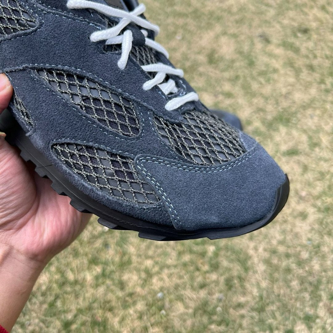 Brandblack Tango Anthracite Dark Grey Mesh Suede Lifestyle Running Sneakers